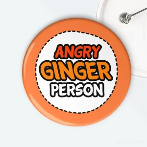 Angry Ginger Person Badge