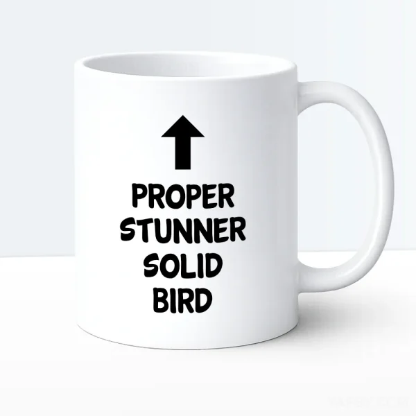 Proper Stunner Solid Bird Mug